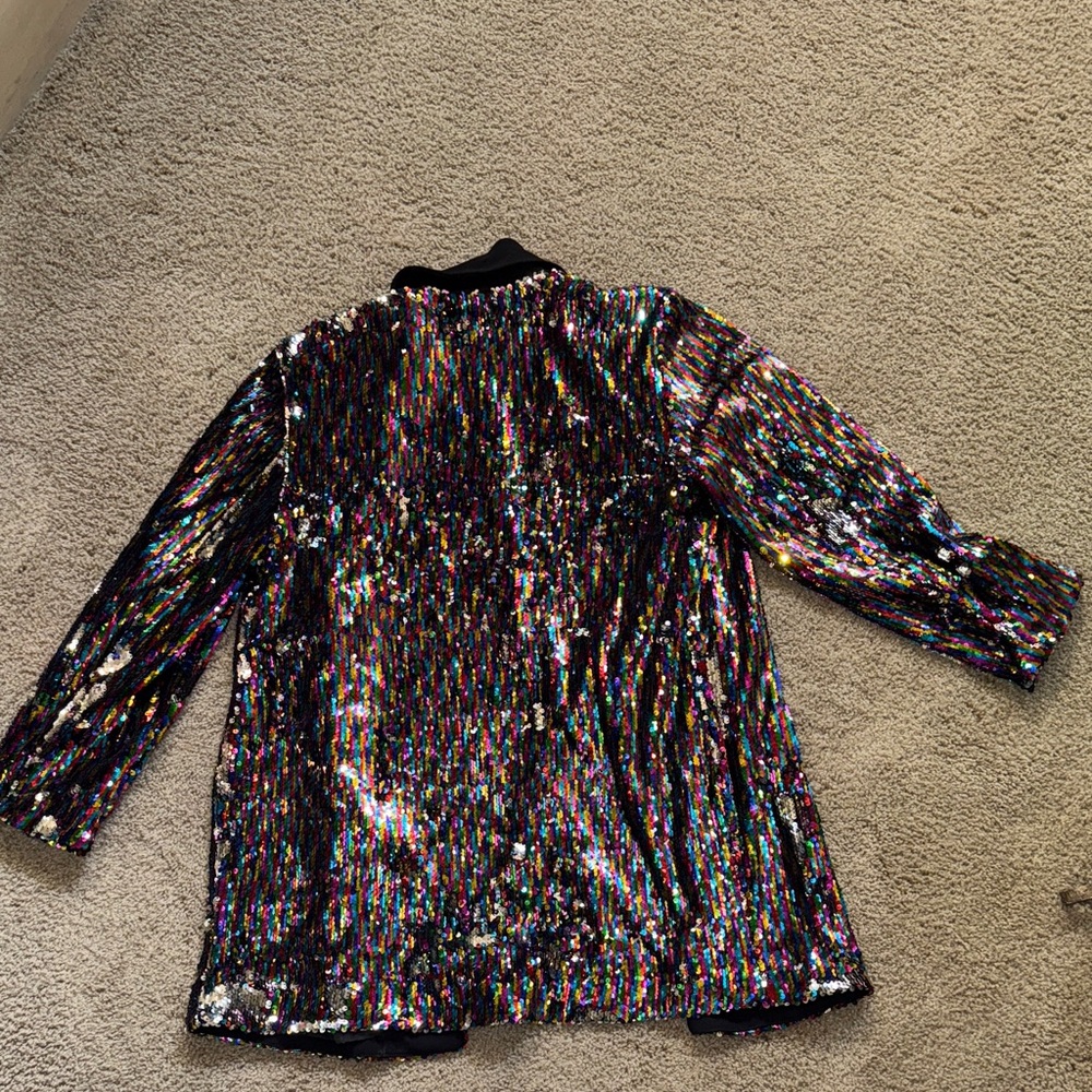 Multicolor Sequin Oversized Blazer - image 3